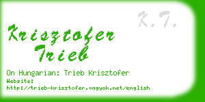 krisztofer trieb business card